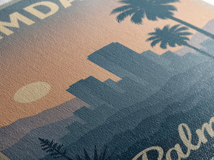 Palmdale Travel Poster, Framed Canvas Print, Vintage Travel Poster Art, Palmdale Art Print, Fine Art Print, Travel Poster Set, Wall Art