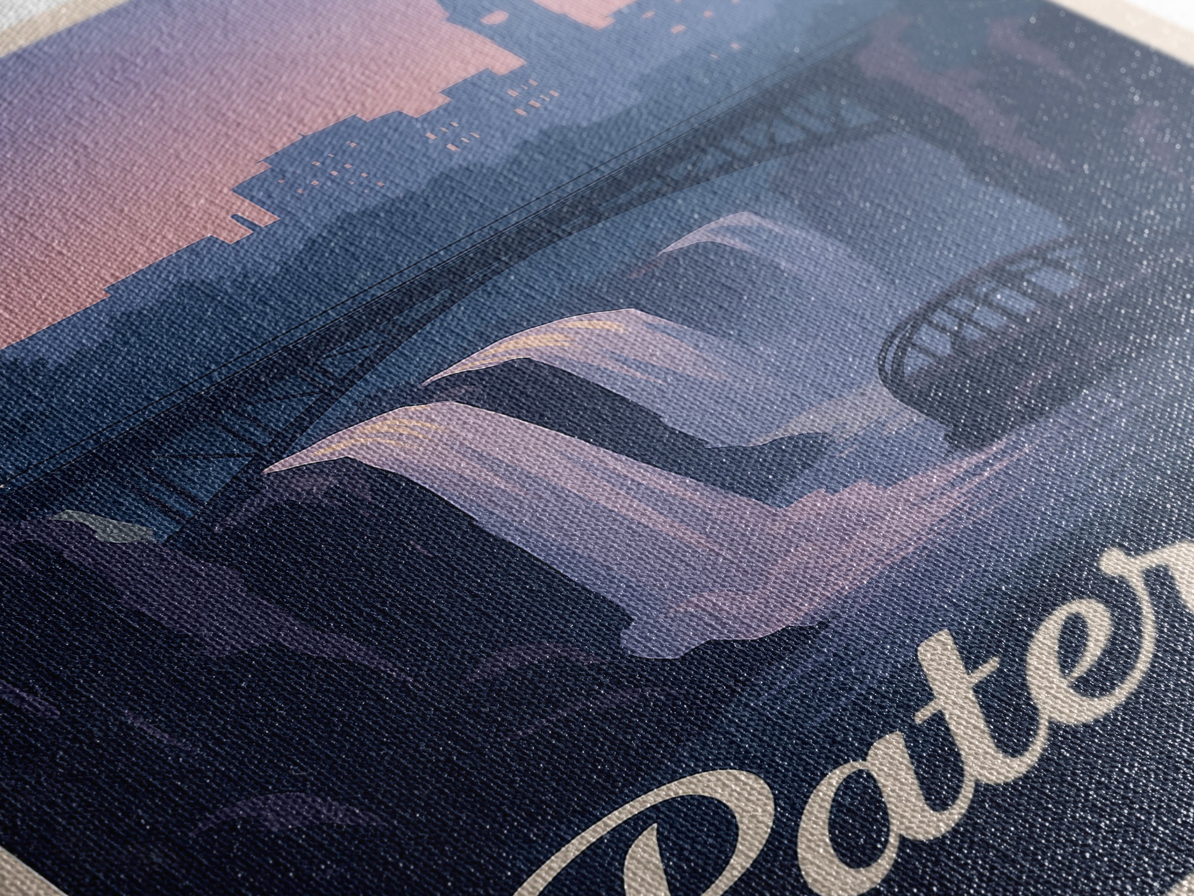 Paterson Travel Poster, Framed Canvas Print, Mid Century City Wall Art, Paterson Poster Print, Travel Poster Set, Gift For Travelers