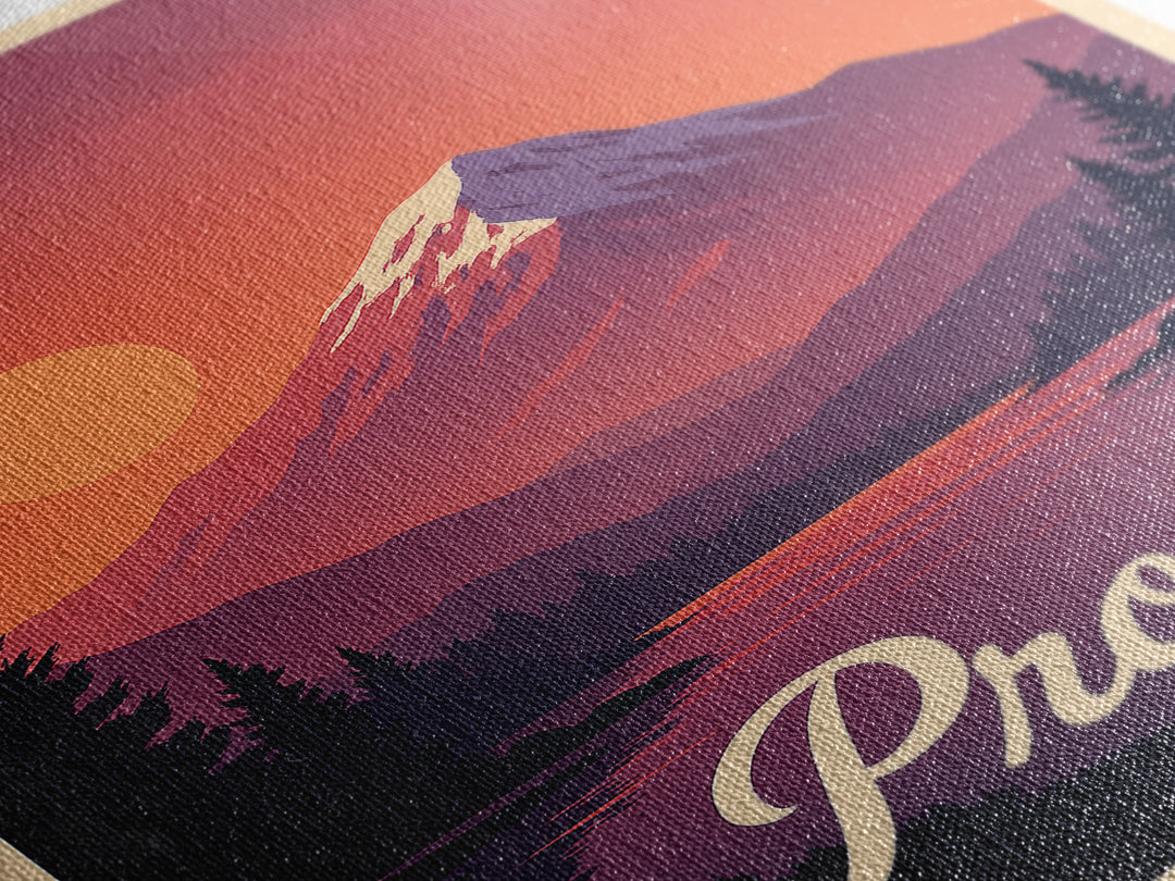 Provo Utah Travel Poster, Canvas Print, Vintage Travel Poster Art, Provo Wall Art, City Travel Prints, Fine Art Print, Retro Travel Print