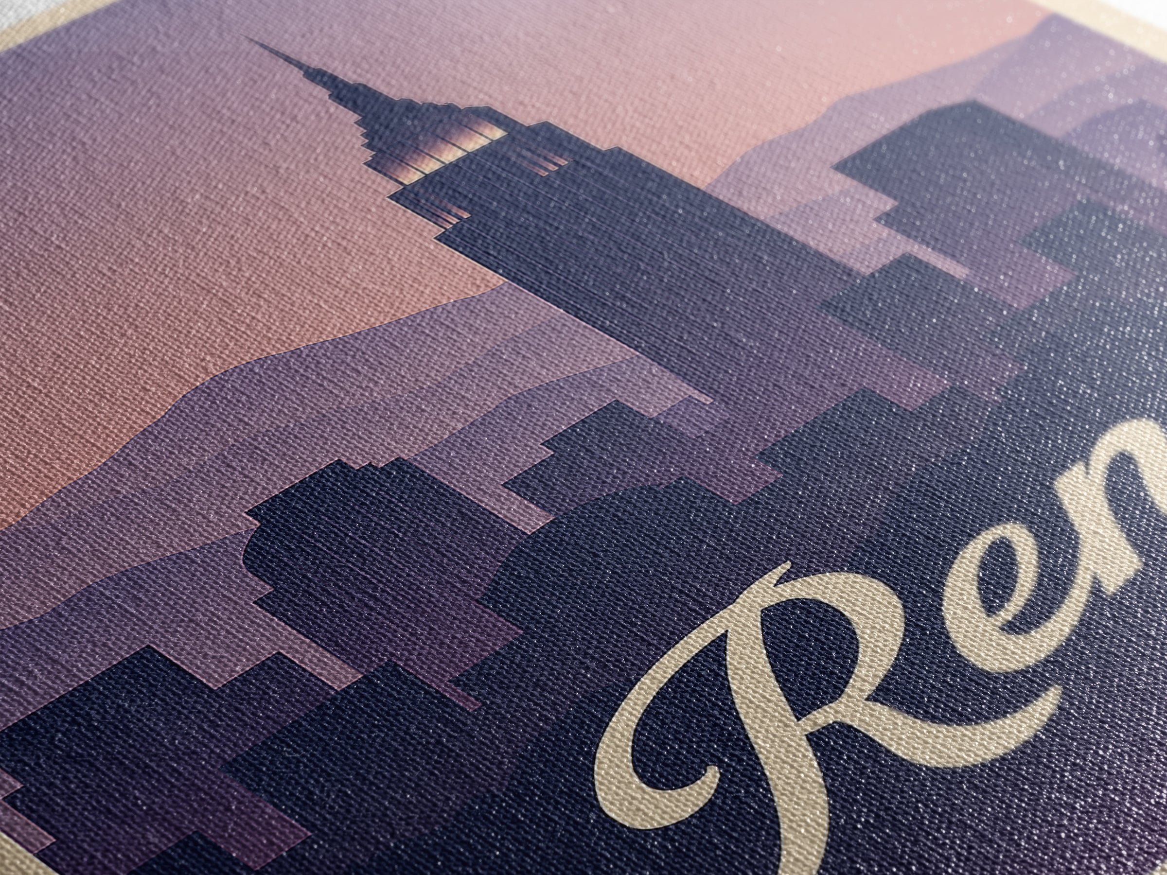 Reno Travel Poster, Canvas Print, Retro Sunset Skyline Art, Reno Art Print, City Illustration, Wanderlust Decor, Mid Century Wall Art