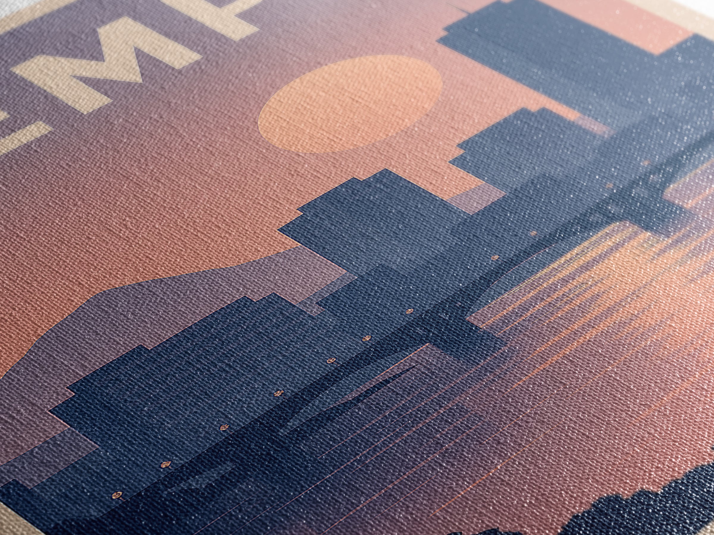 Tempe Arizona Travel Poster, Canvas Print, Mid Century City Wall Art, Tempe Travel Art, Travel Wall Art, City Poster, Gift For Travelers