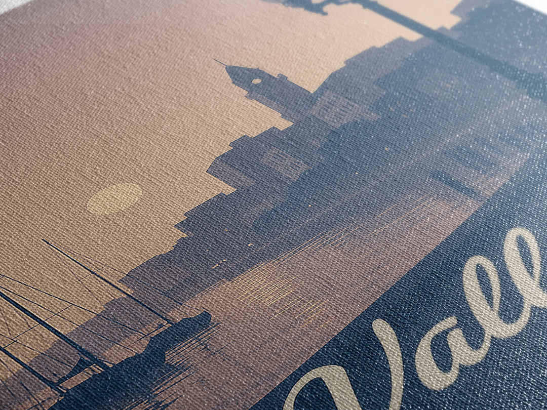 Vallejo Travel Poster, Canvas Print, Vintage Travel Poster Art, Vallejo City Art, Vintage City Art, City Illustration, Mid Century Wall Art