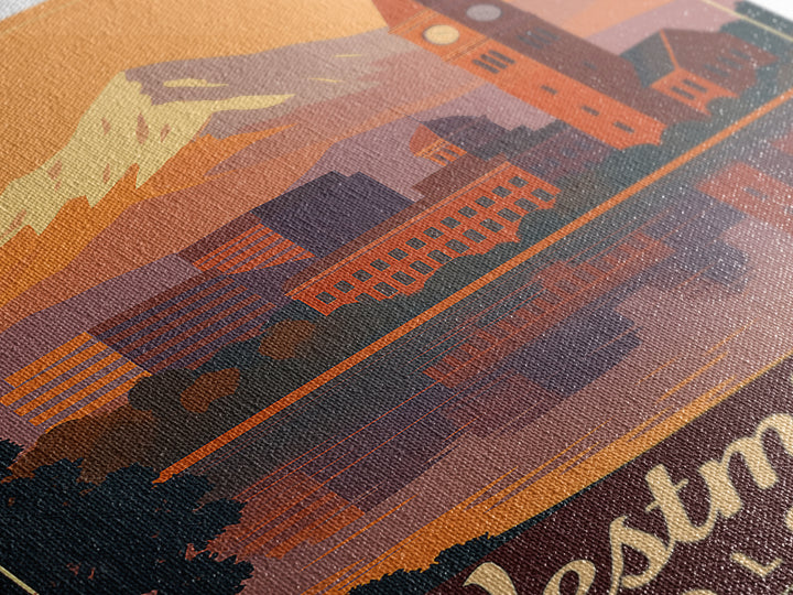 Westminster Colorado Travel Poster, Canvas Print, Retro Sunset Skyline Art, Westminster Poster Print, Travel Art Print, Art Print, Wall Art
