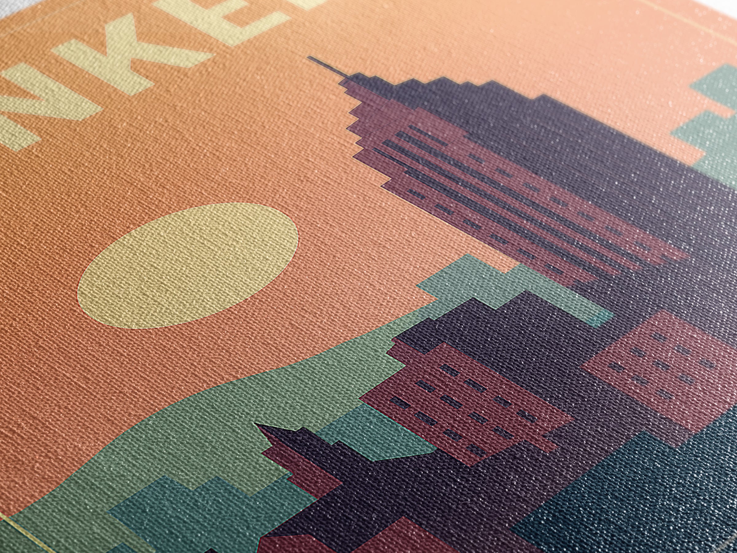 Yonkers Travel Poster, Framed Canvas Print, Mid Century City Wall Art, Yonkers Poster Print, Travel Wall Decor, Wanderlust Decor