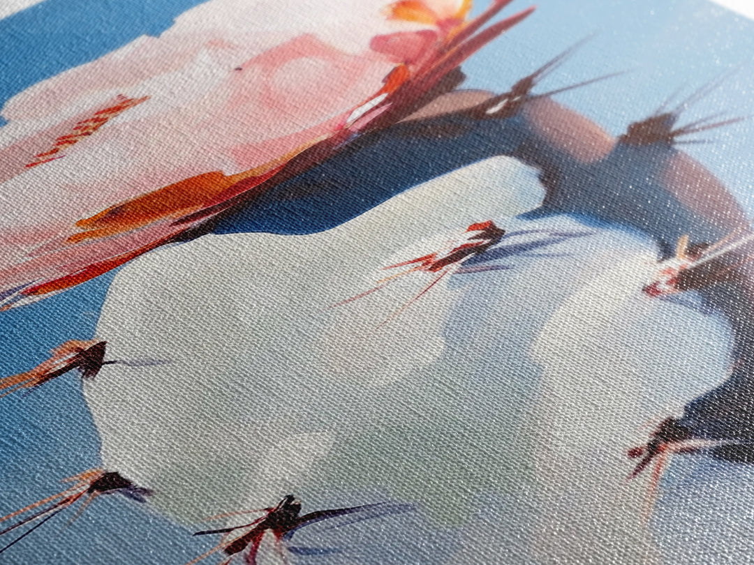 Desert Cactus Framed Canvas Print southwest wall art agave painting moody art gift idea her rustic decor