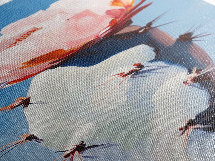 Desert Cactus Framed Canvas Print southwest wall art agave painting moody art gift idea her rustic decor