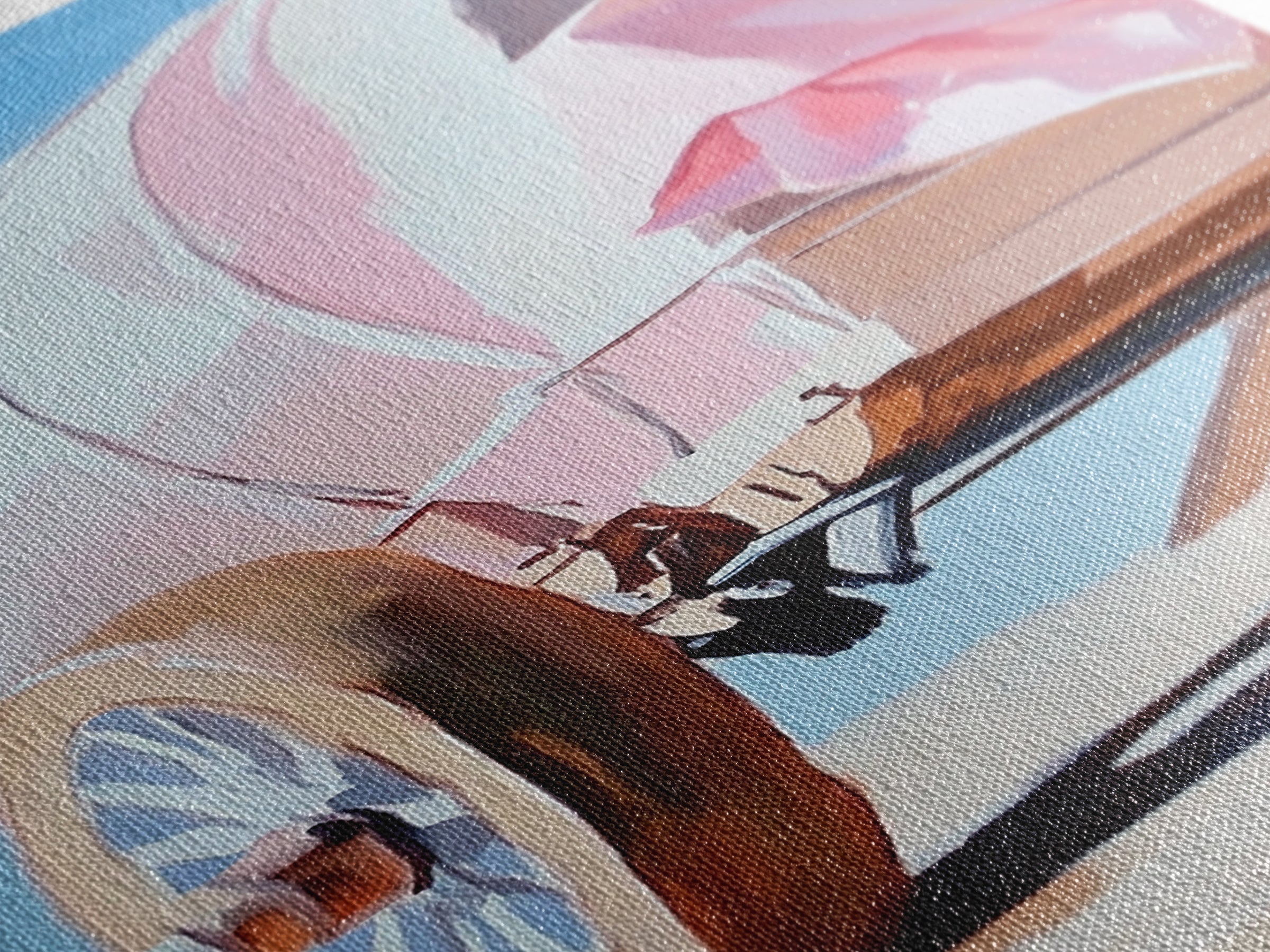 Covered Wagon Closeup Framed Canvas Print Rustic Decor Farmhouse Art Minimalist Painting Southwest Wall Art