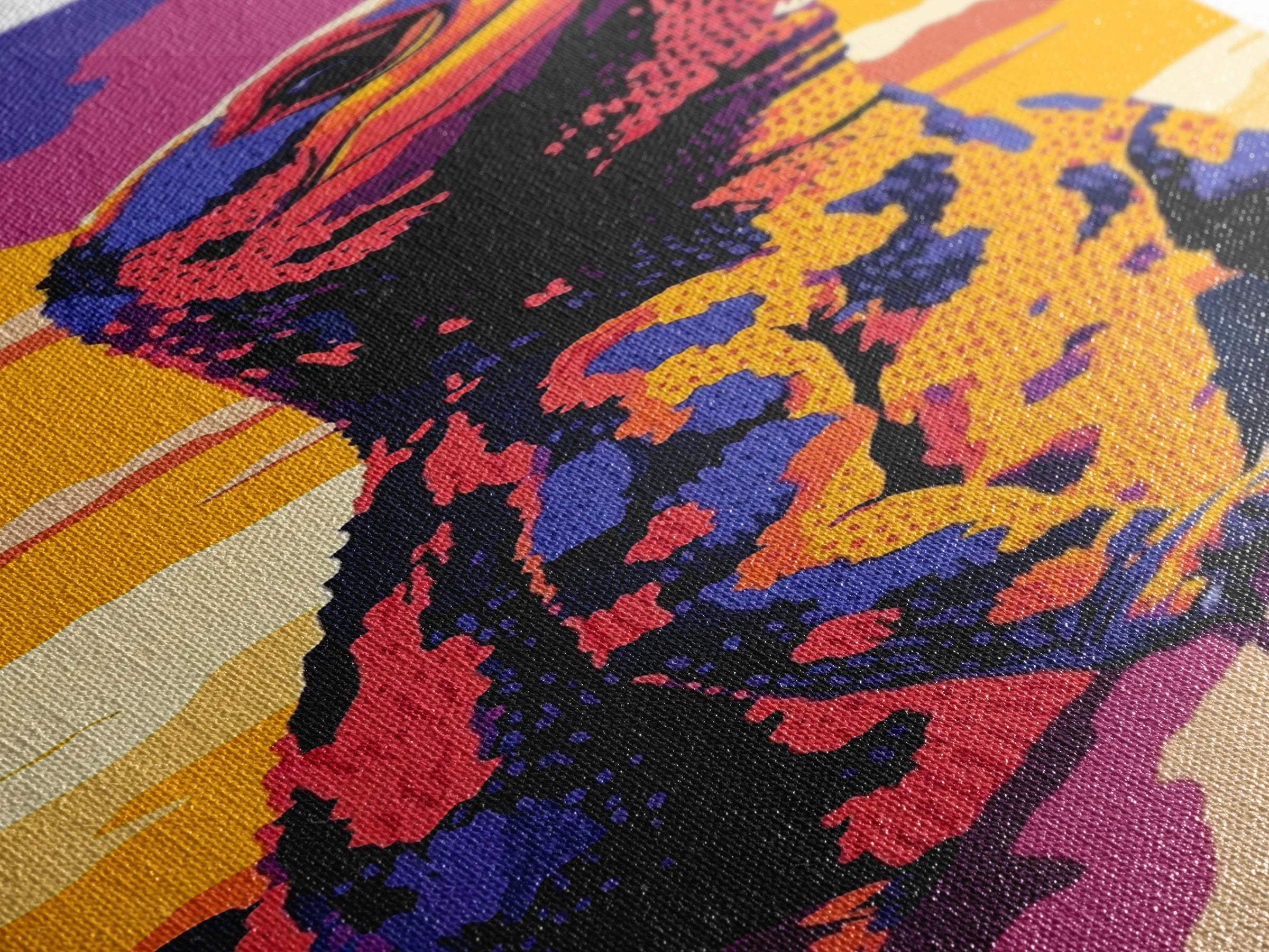 Colorful Lizard Pop Art Framed Canvas Print Whimsical Art Bright Colors Wall Art Southwest Wall Art Geometric Wall Art