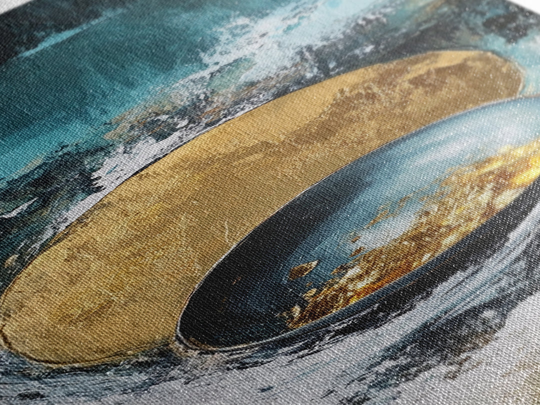 Abstract Gold and Teal Canvas Print Sacred Geometry Wall Art Teal Wall Art Zen Wall Art Moody Art Minimalist Art