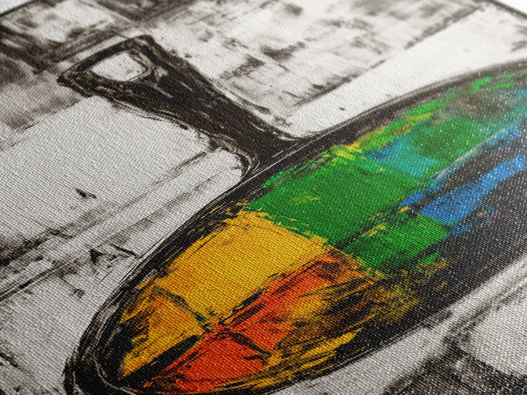 Abstract Frying Pan Painting Framed Canvas Print Kitchen Wall Art Food Review Art Moody Art Rustic Wall Art Wabi Sabi Decor