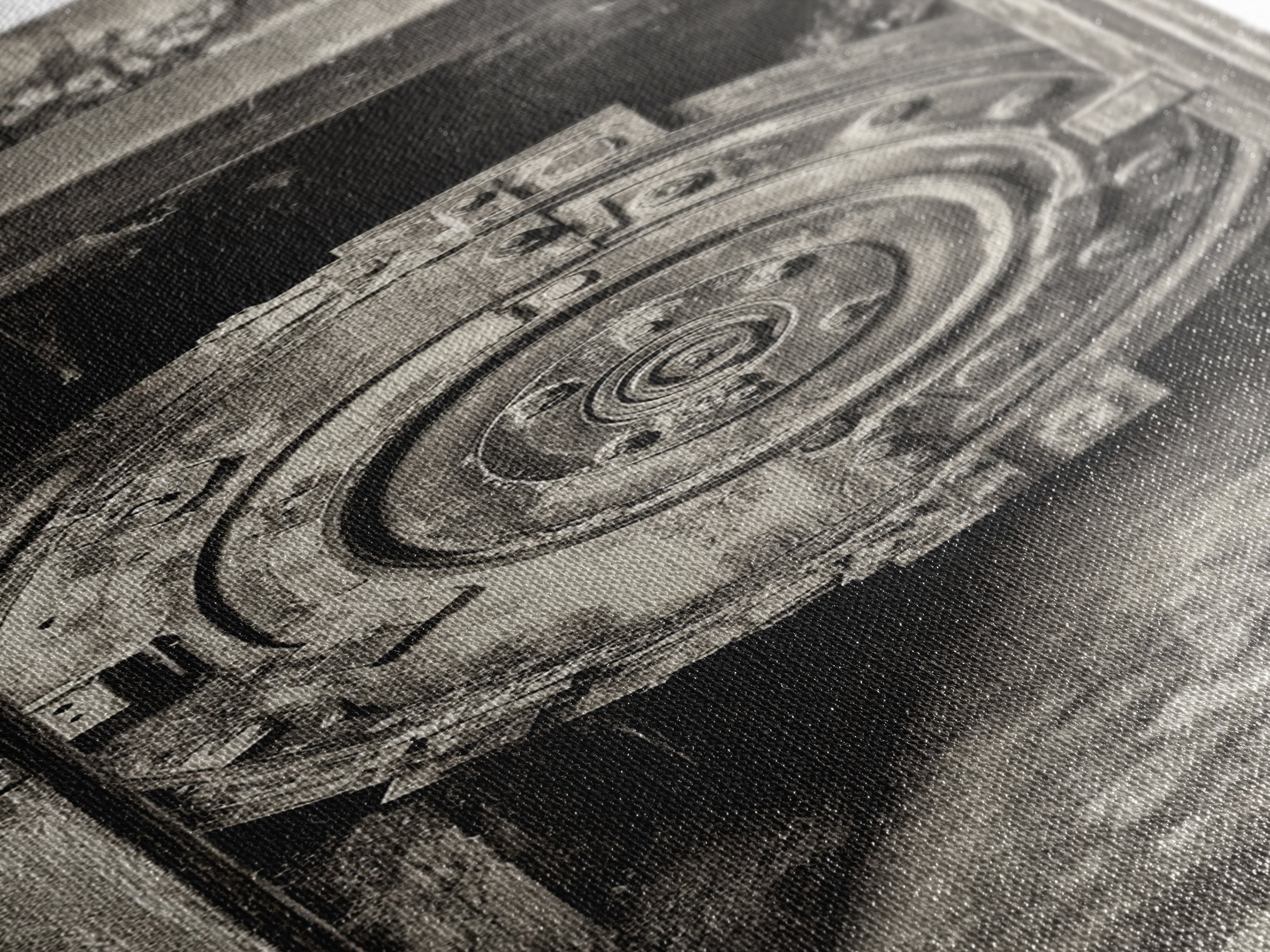 Abandoned Vault Door, Rustic Canvas Print, wabi sabi art, rustic decor, moody art, industrial wall art, antique architecture, above bed wall art