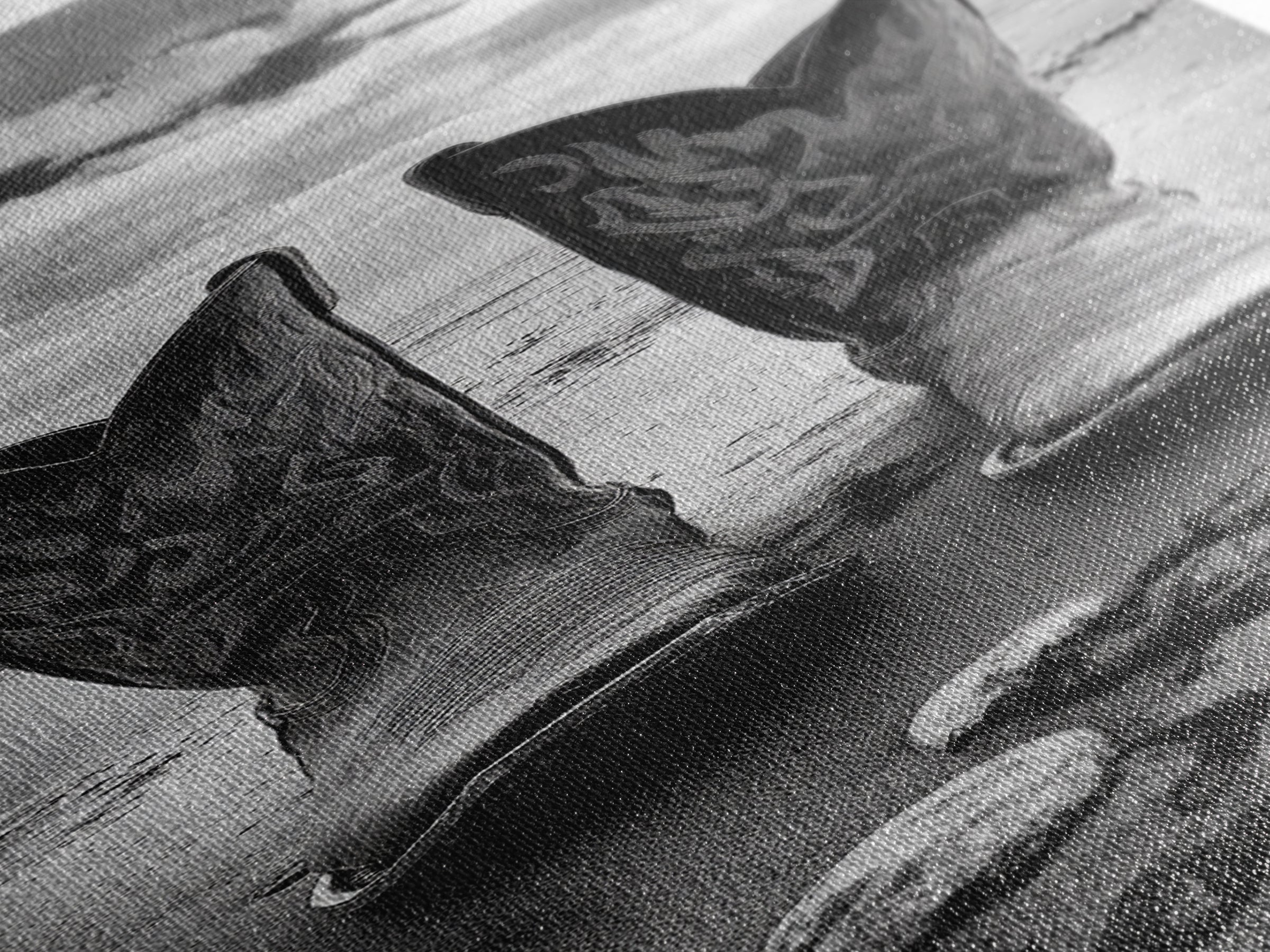 Cowboy Boots, Coastal Cowgirl, Wall Art, Framed Canvas Print, Rustic Décor, Western Artwork, Moody Art, Southwestern Wall Art