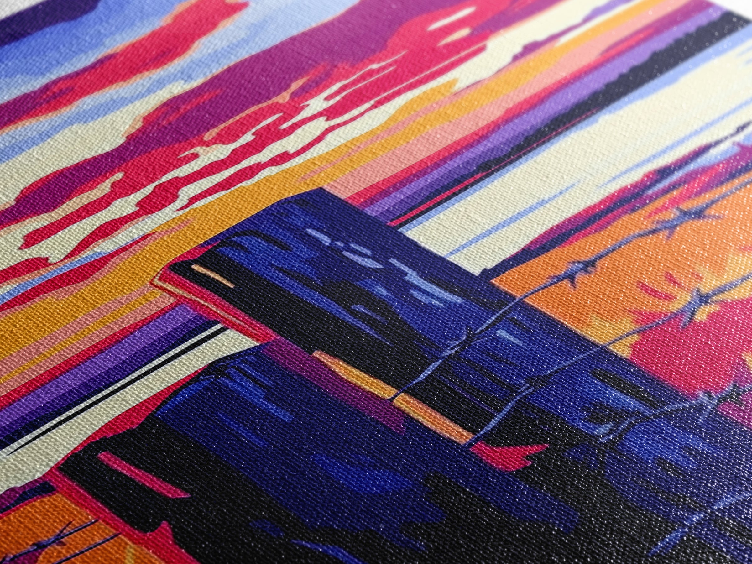 Barbed Wire Fence, Canvas Print, rustic décor, landscape painting, moody art, southwest wall art, coastal landscape art, farmhouse art, gift idea