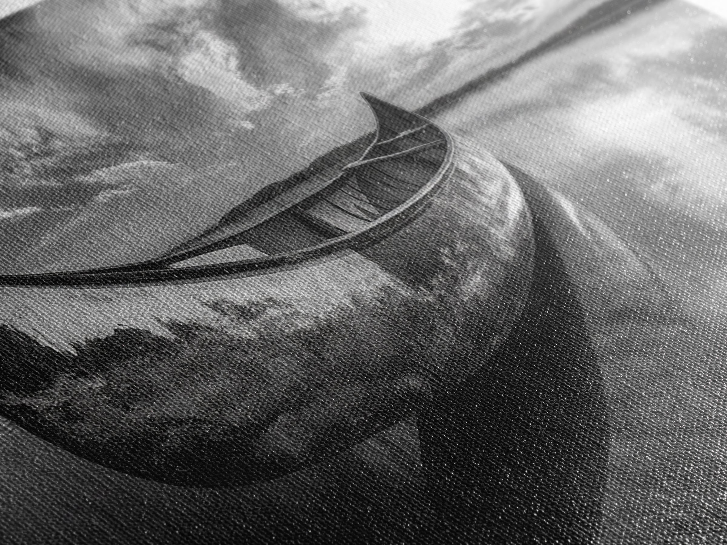 Canoe, Nautical Decor, Lake Tahoe Art, Coastal Wall Art, Above Couch Art, Rustic Art, Panoramic Painting, Framed Canvas Print