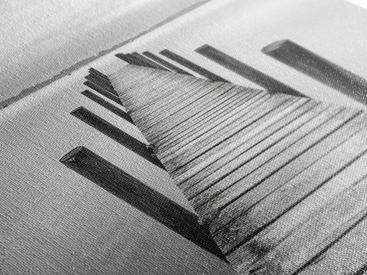 Dock, Nautical Wall Art, Extra Wide Art, Coastal Decor, Moody Art, Minimalist Art, Above Bed Wall Art, Framed Canvas Print