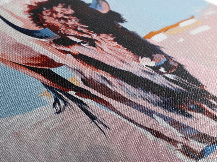 Bison, western art, rustic wall art, framed canvas print, above couch art, farmhouse art, black cowgirl painting, original painting