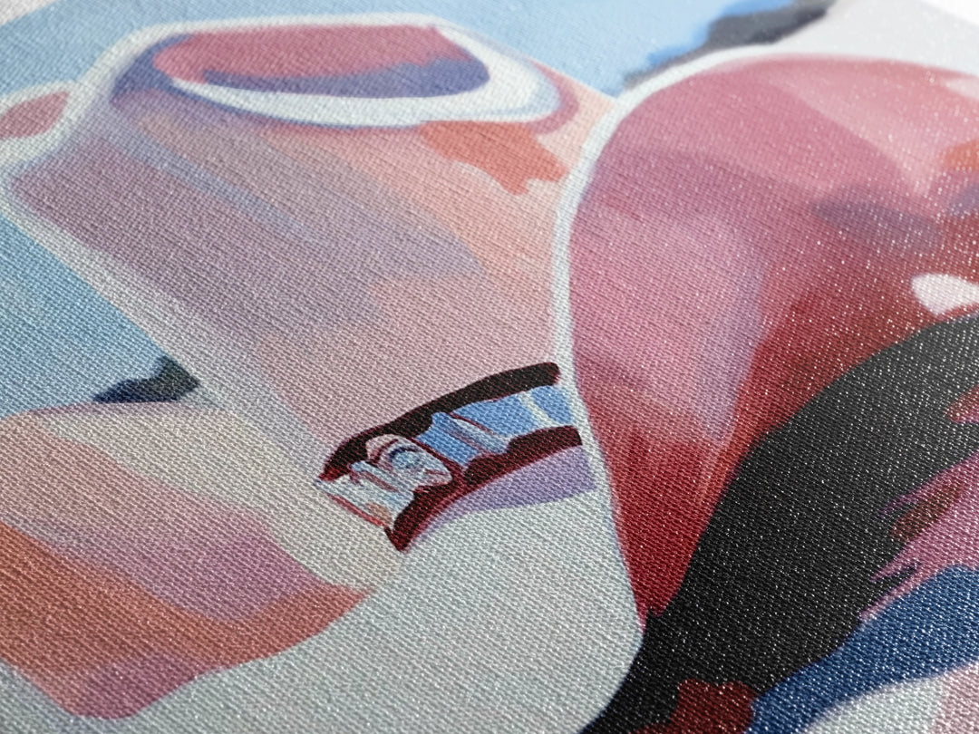 Cowboy Hat in Desert, western art, vintage cowgirl, rustic wall art, pink wall art, light pink wall art, framed canvas print