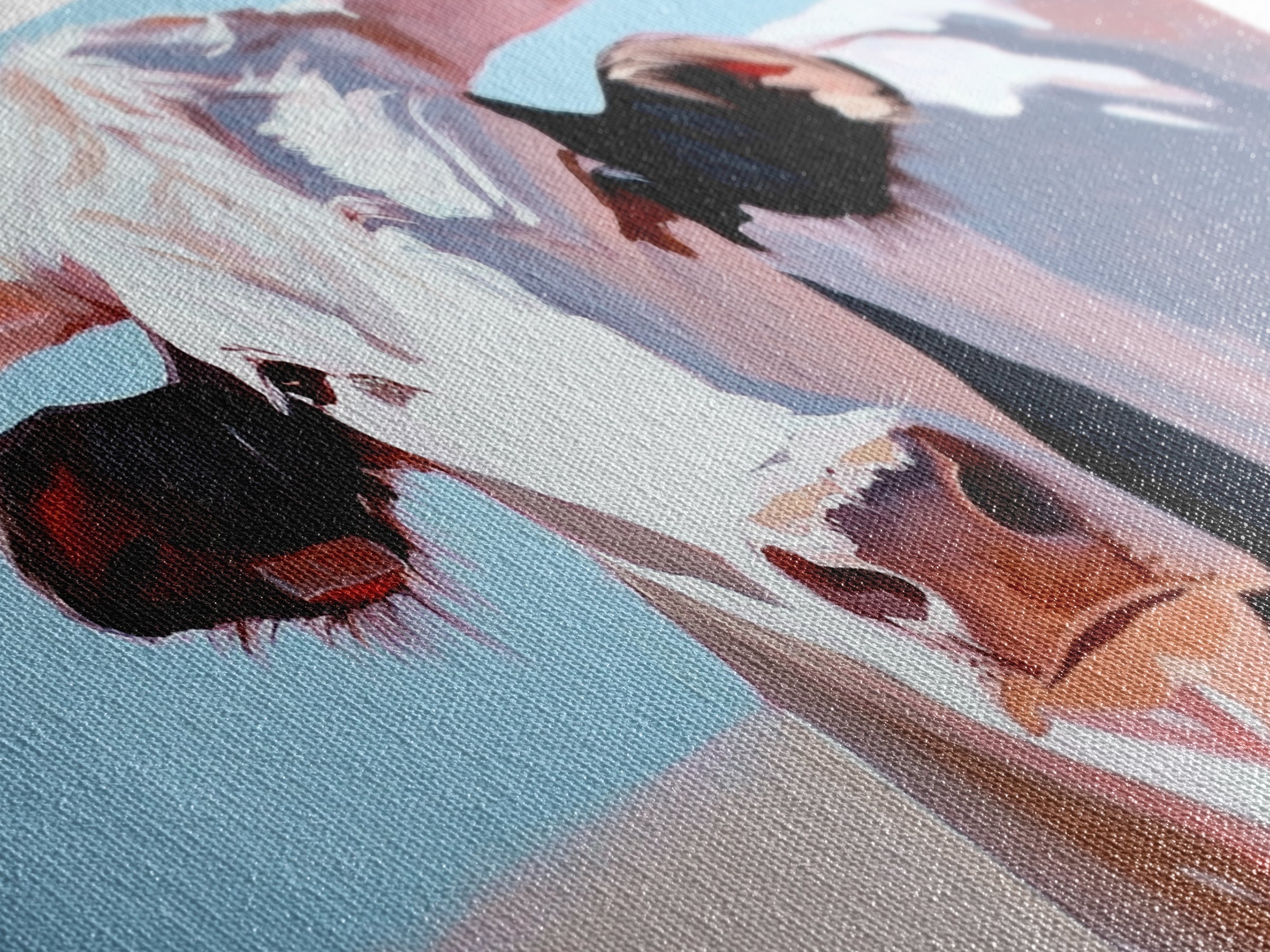 Bull And Bear Art, Rustic Wall Art, Farmhouse Art, Vintage Western Painting, Coastal Cowgirl Art, Framed Canvas Print, Above Couch Art