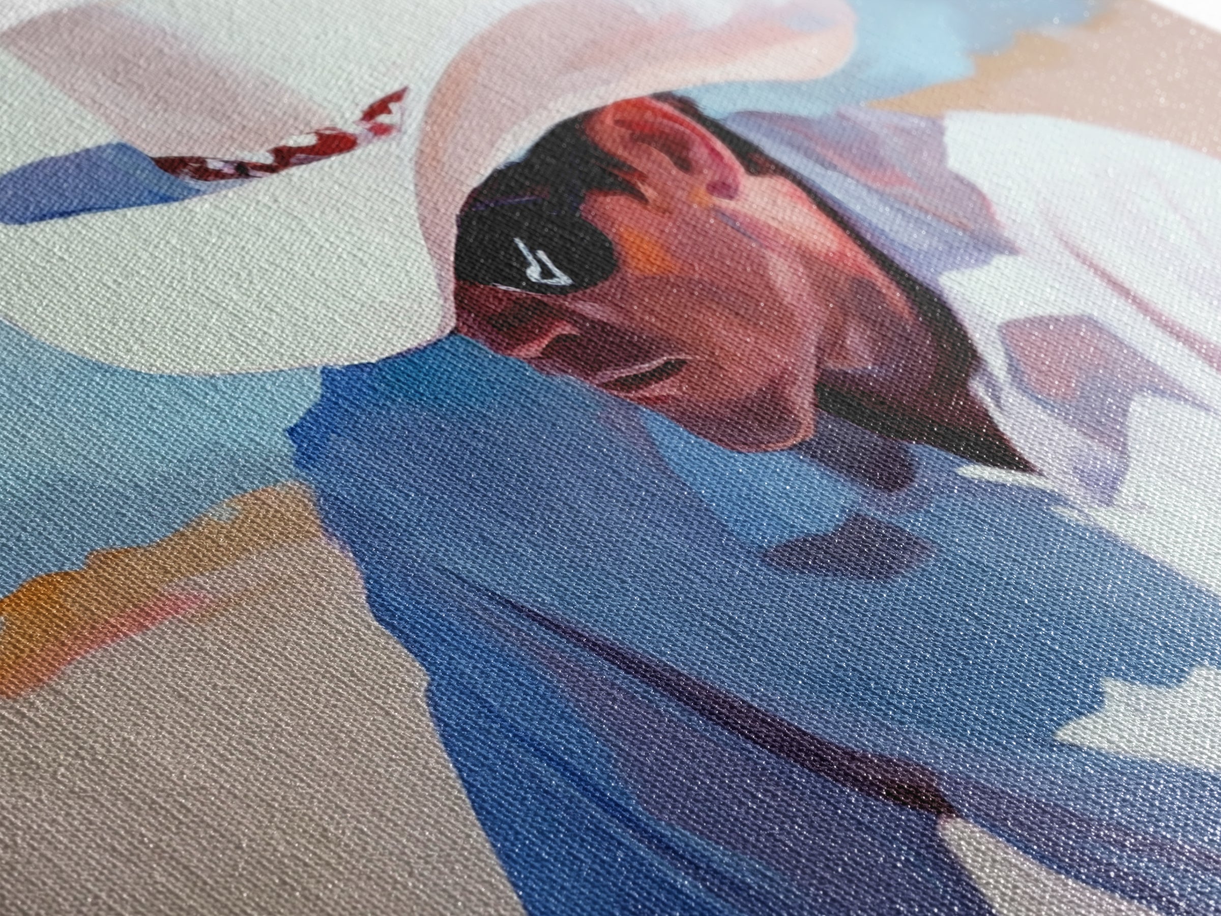 Cowboy Painting, Western Art, Rustic Wall Art, Coastal Cowgirl Art, Lofi Art, Chicano Art, Framed Canvas Print, Extra Wide Art, Panoramic Art