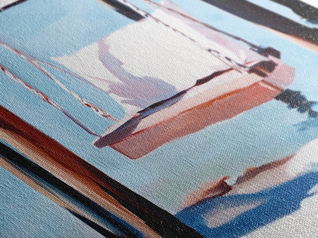 Coastal Swing Painting, Nautical Wall Art, Coastal Decor, Beach House Art, Panoramic Art, Canvas Print, Rustic Art, Guest Room Art