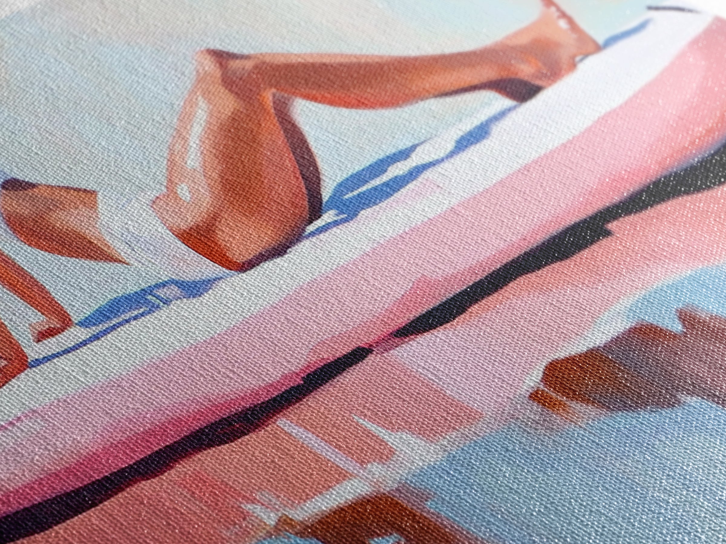 Coastal Woman, coastal wall art, beach painting, pastel art, nautical decor, surf wall art, canvas print