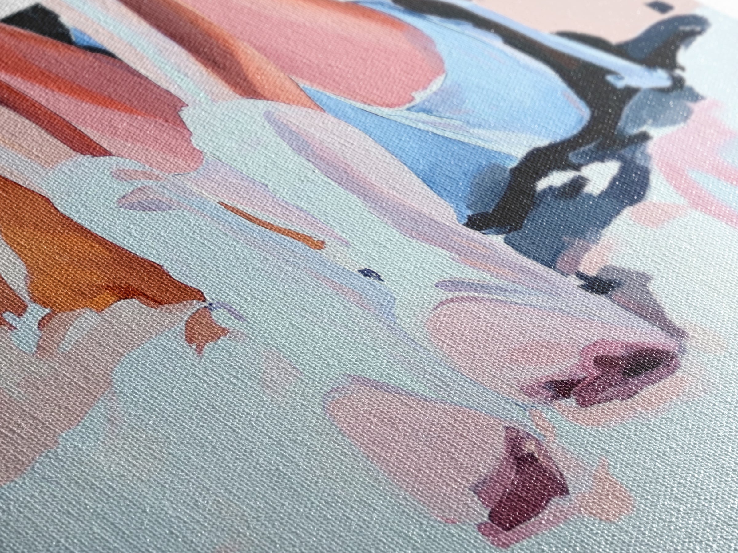 Cowgirl Boots, black cowgirl painting, rustic wall art, farmhouse decor, moody woman lying in bed painting, framed canvas print