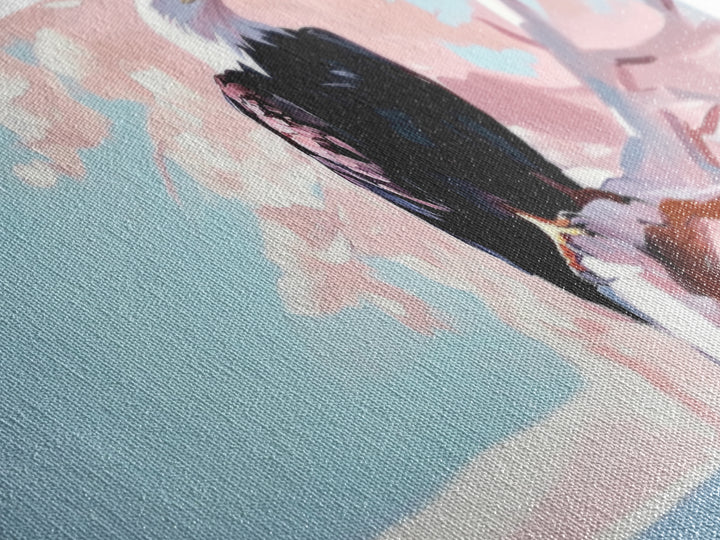 Bald Eagle, bird art, patriotic painting, wildlife painting, cherry blossom painting, vintage Christmas, canvas print