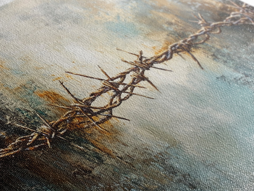 Barbed Wire Art, Canvas Print, Rustic Wall Art, Southwest Wall Art, Moody Art, Extra Wide Art, Above Couch Art, Farmhouse Wall Art