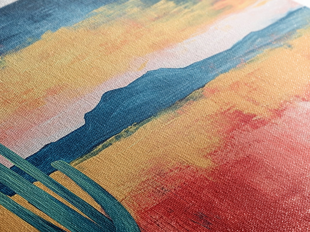 Desert Landscape Art, Framed Canvas Print, Joshua Tree Art, Southwest Wall Art, Extra Wide Art, Above Bed Wall Art, Boho Art, Rustic Decor