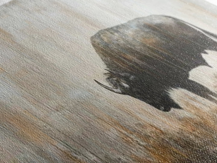 Bison Painting, Framed Canvas Print, Rustic Wall Art, Moody Art, Southwest Wall Art, Extra Wide Art, Farmhouse Art, Above Couch Art