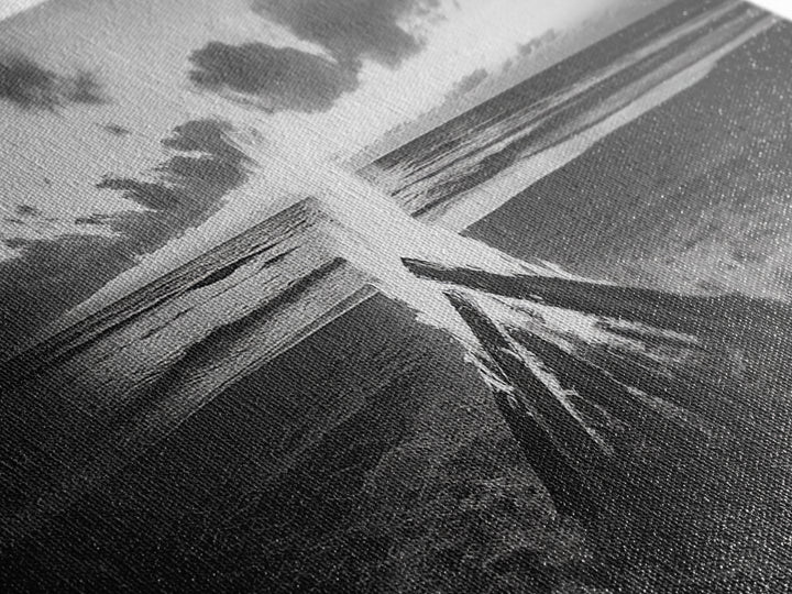 Bonfire On Beach, Coastal Wall Art, Moody Art, Extra Wide Art, Sunset Wall Art, Panoramic Art, Rustic Wall Art, Framed Canvas Print