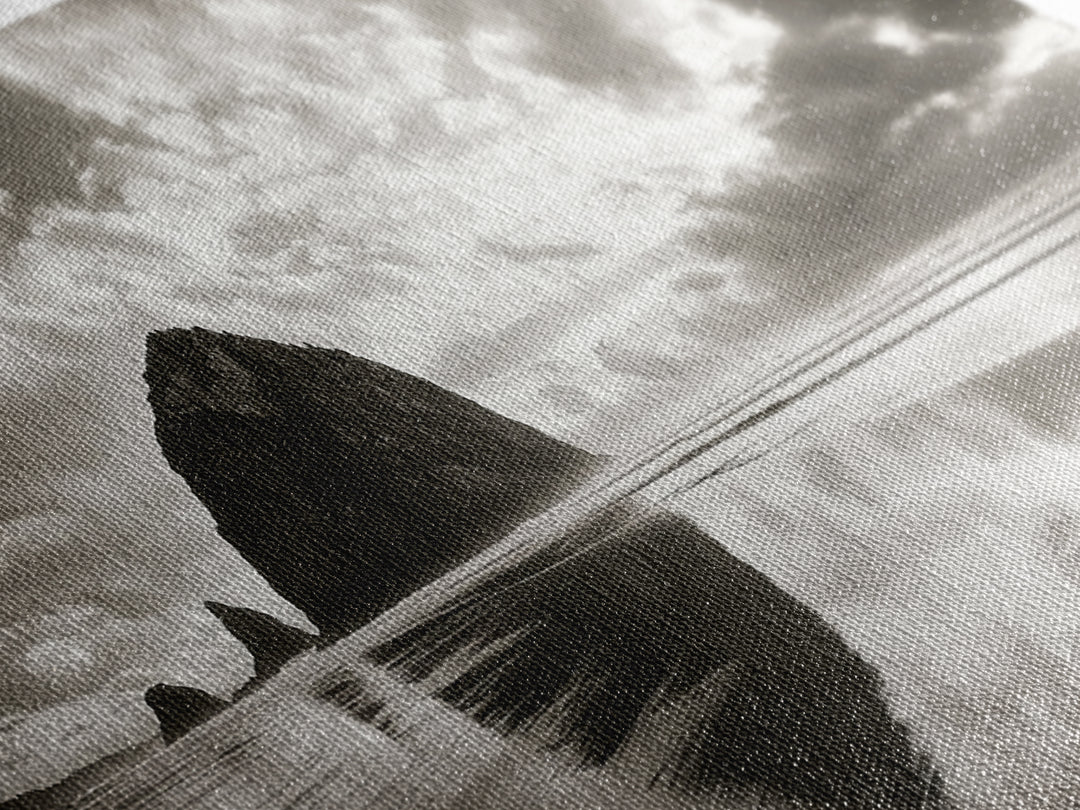 Coastal, seascape, moody art, ocean view, nautical wall art, panoramic painting, extra wide art, above bed wall art, framed canvas print