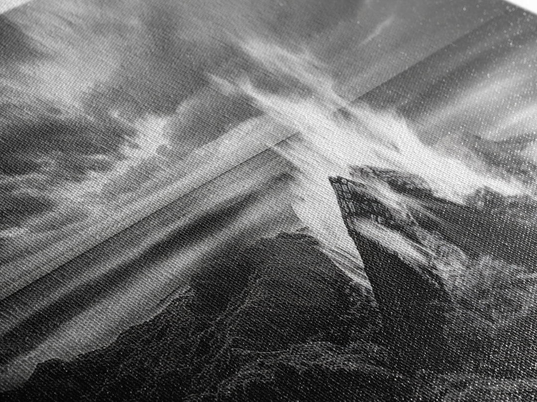 Beach bonfire, moody art, seascape painting, coastal decor, extra wide art, panoramic painting, above bed wall art, framed canvas print