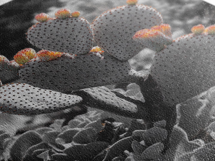 Desert cactus, southwest wall art, Joshua tree art, framed canvas print, botanical prints, rustic boho decor, floral desert painting