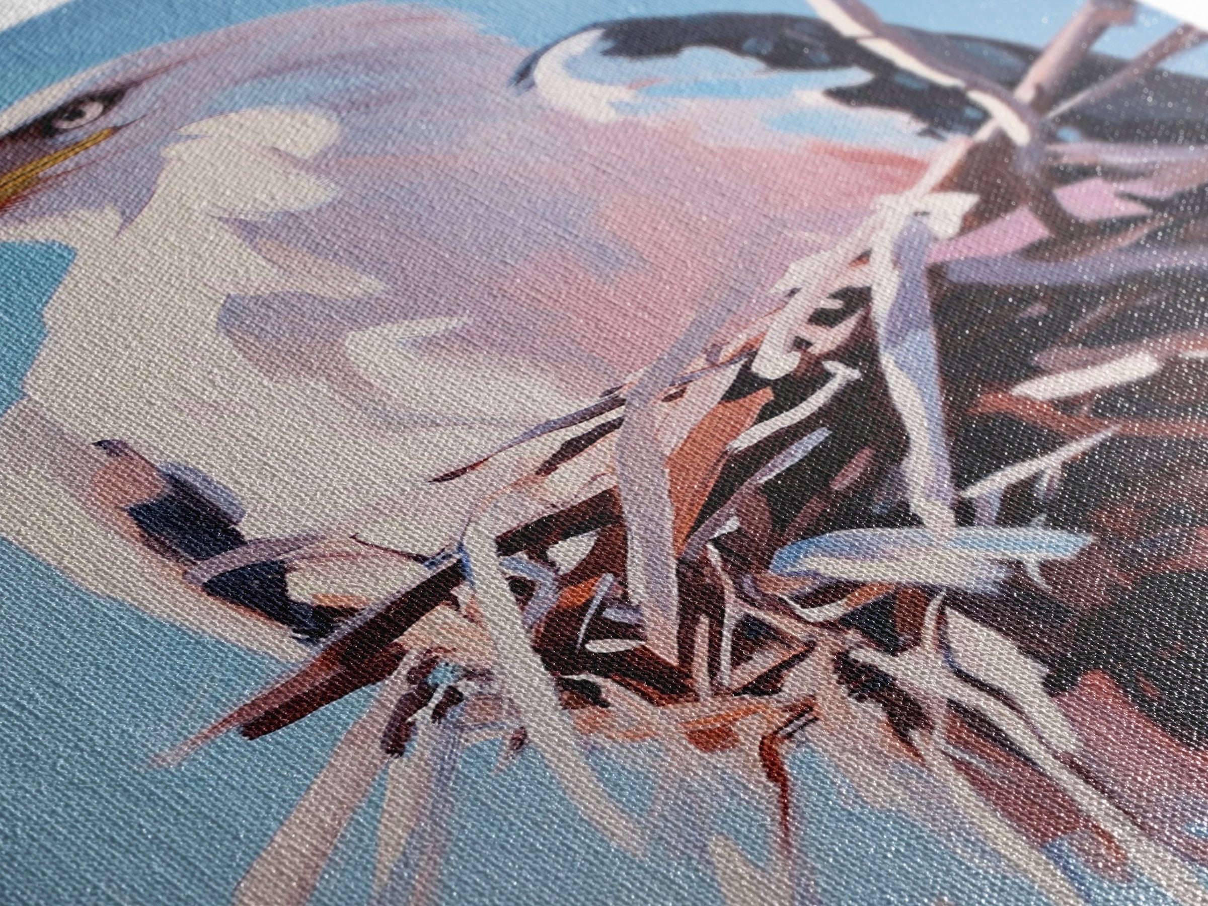 Bald Eagle Nest, bird art, wildlife painting, nature decor, rustic art, farmhouse art, gift idea for him, canvas print