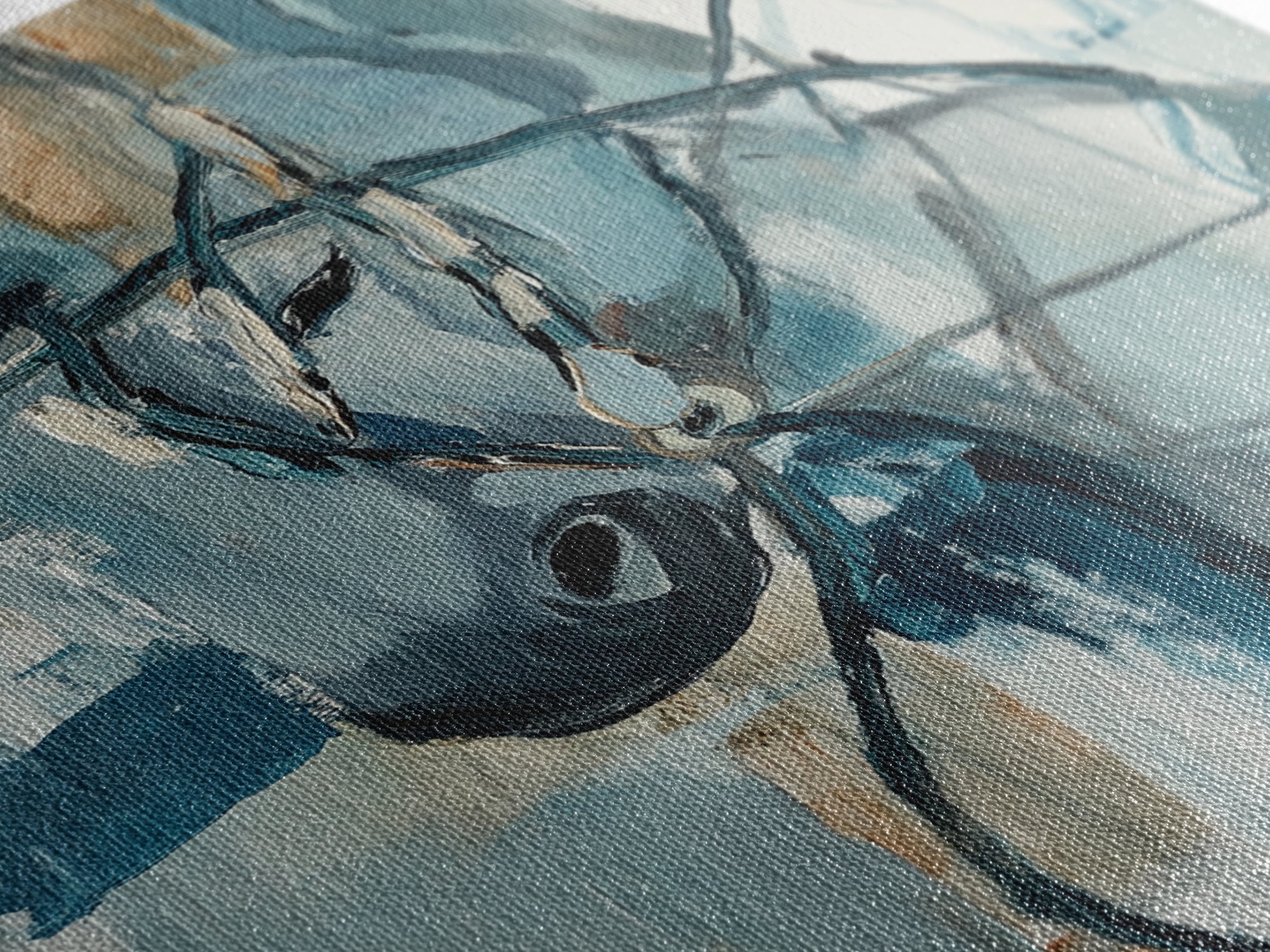 Abstract Horse, Moody Art, Horse Wall Art, Coastal Cowgirl Wall Art, Framed Canvas Print, Equestrian Decor, Rustic Art, Farmhouse Style