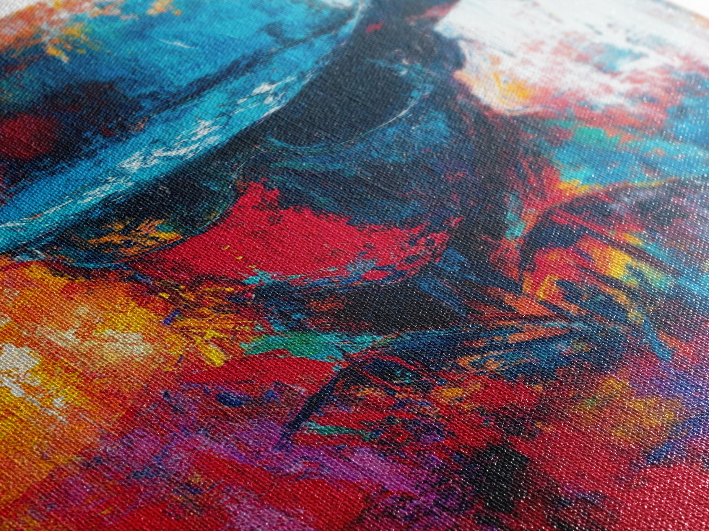 Abstract Cowboy Portrait, southwest wall art, rustic art, boho art, western art, lofi art, framed canvas print, gift idea for him