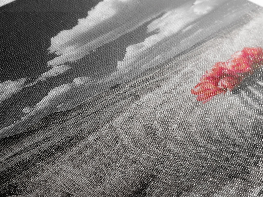 Cactus Bloom, Wildflower Painting, Botanical Prints, Nature Art, Rustic Decor, Southwest Wall Art, Canvas Print, Living Room Art