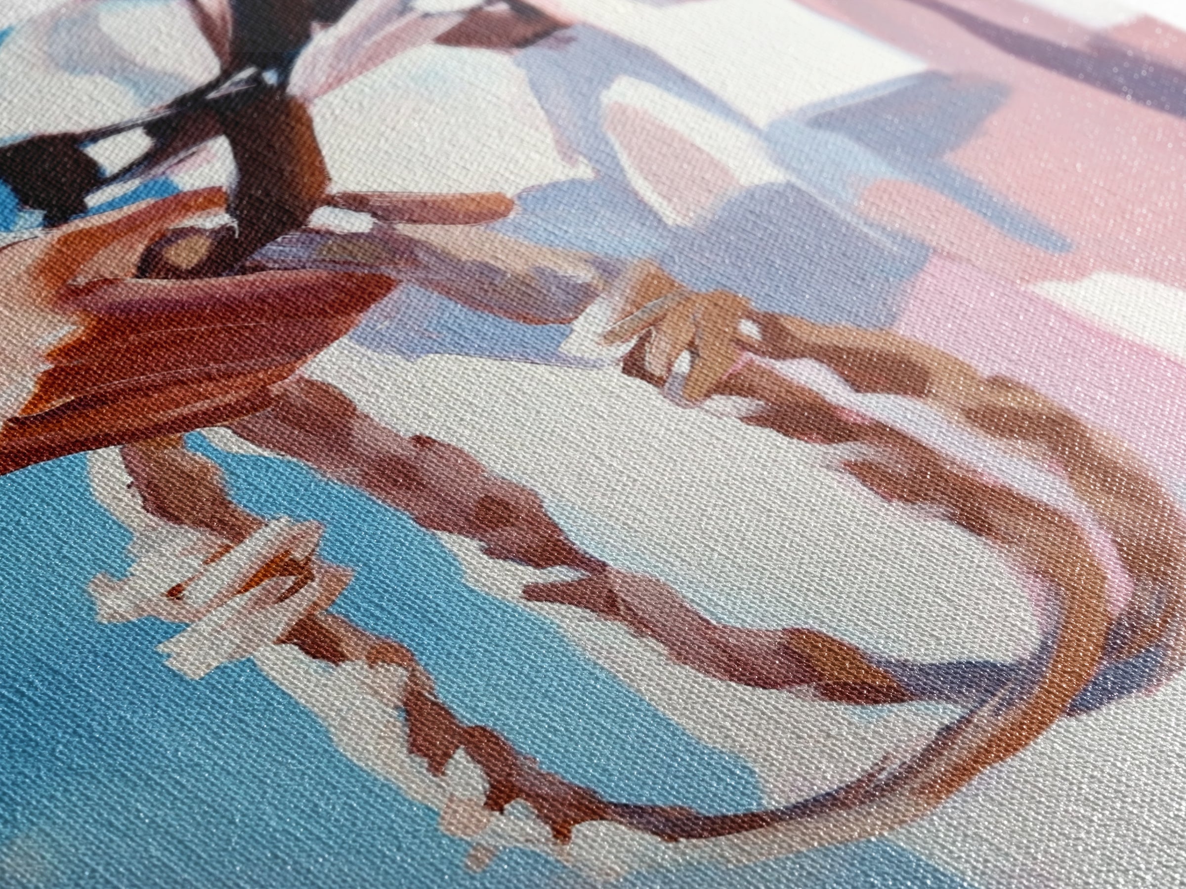 Cowgirl Holding Rope, Black Cowgirl Painting, Framed Canvas Print, Rustic Decor, Western Art, Feminine Art, Light Pink Wall Art