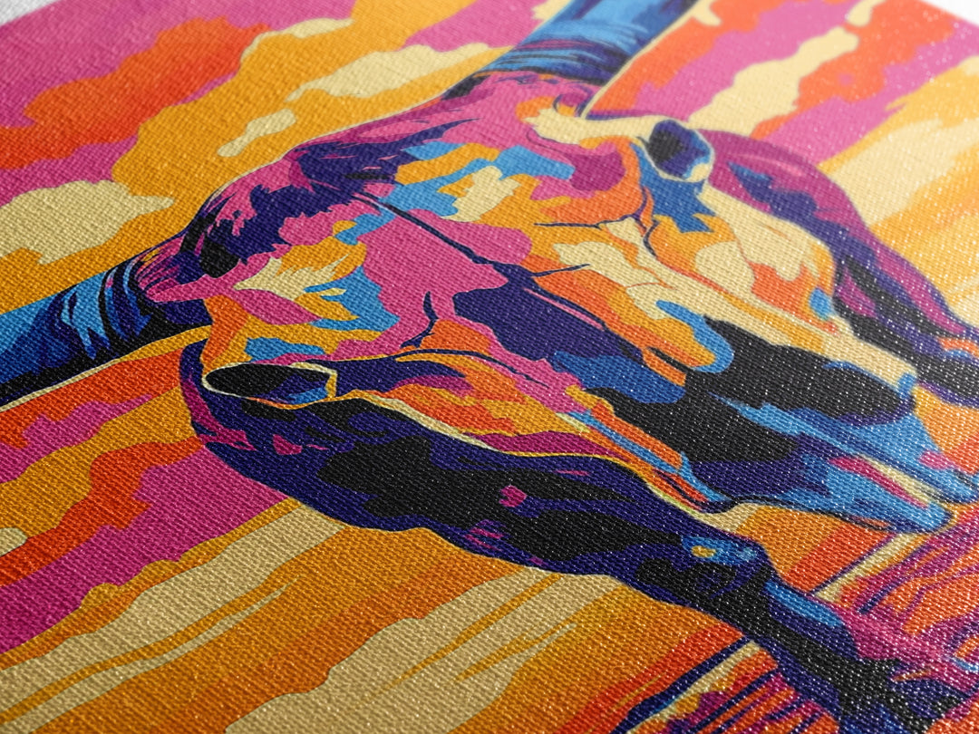 Bull Skull Art, Teal Wall Art, Rustic Wall Art, Framed Canvas Print, Moody Art, Boho Aesthetic, Extra Wide Art, Southwest Decor, Gift Idea