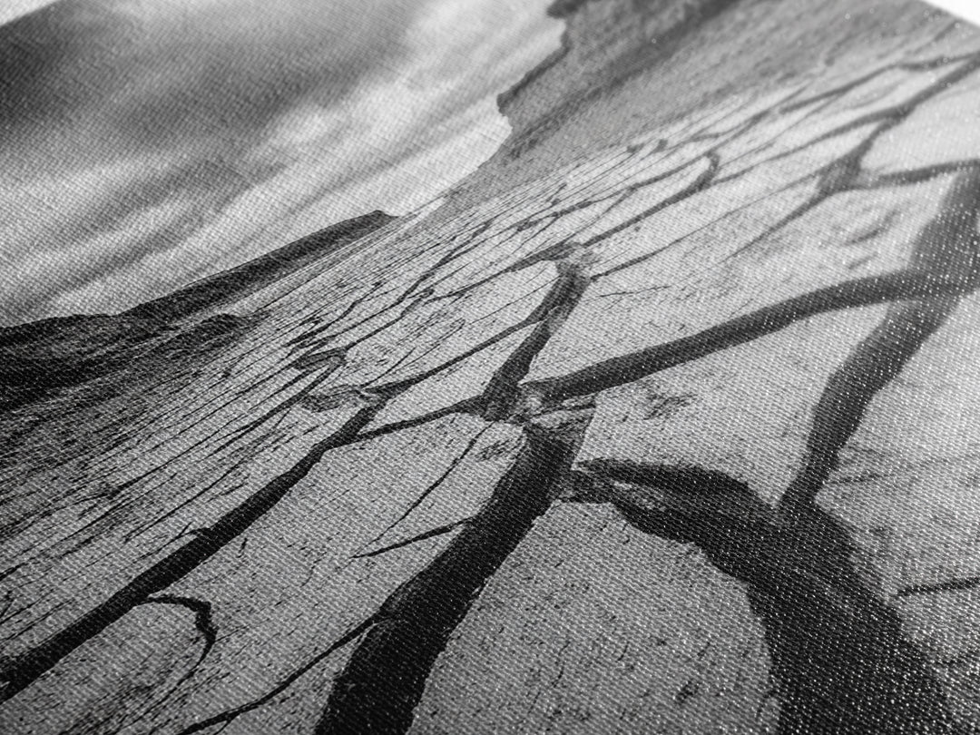 Cracked Earth, landscape painting, moody art, southwest wall art, wabi sabi art, extra wide art, framed canvas print, horizontal wall art