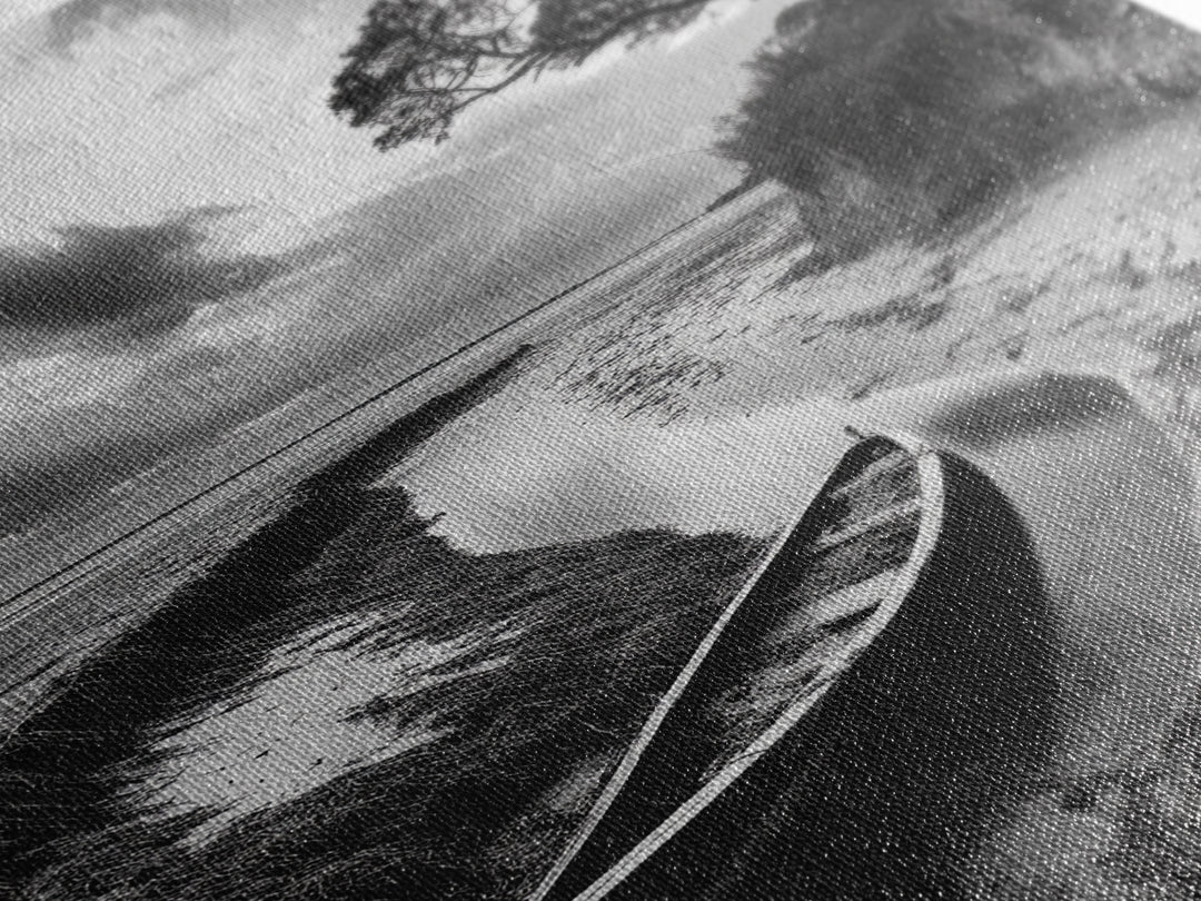 Abandoned boat, coastal decor, moody art, wabi sabi wall art, nature photography, nautical art, black and white wall art, canvas print