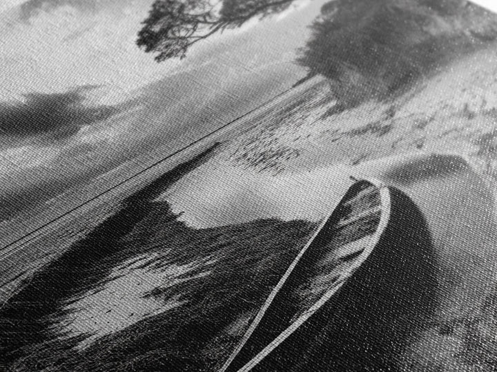 Abandoned boat, coastal decor, moody art, wabi sabi wall art, nature photography, nautical art, black and white wall art, canvas print