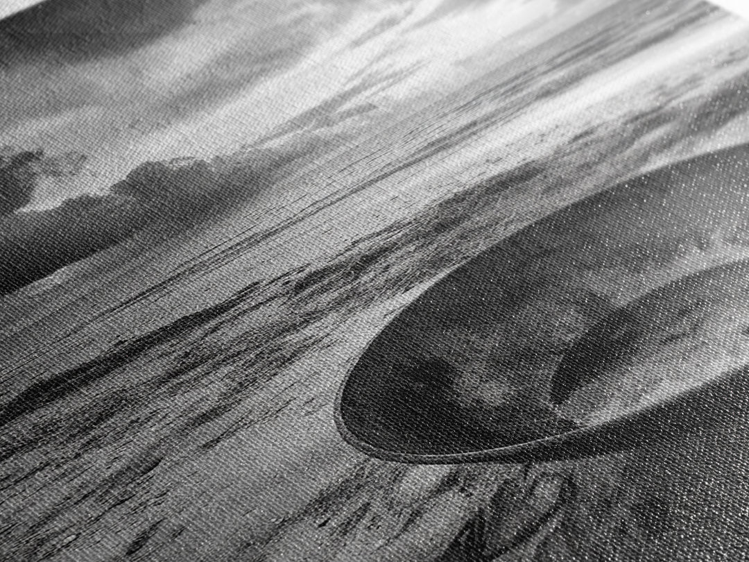 Beach bowl, wabi sabi wall art, coastal decor, moody art, minimalist art, black and white photography, framed canvas print, extra wide art