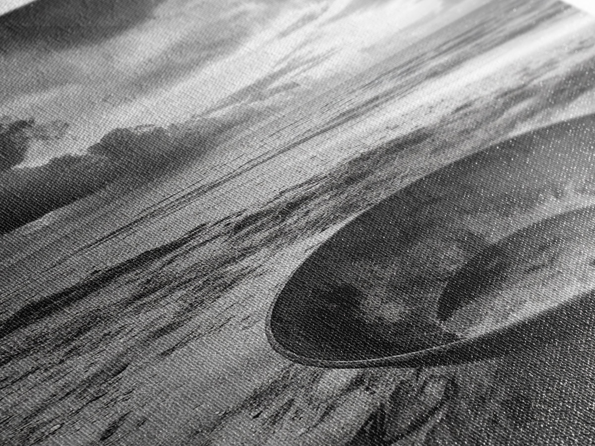 Beach bowl, wabi sabi wall art, coastal decor, moody art, minimalist art, black and white photography, framed canvas print, extra wide art