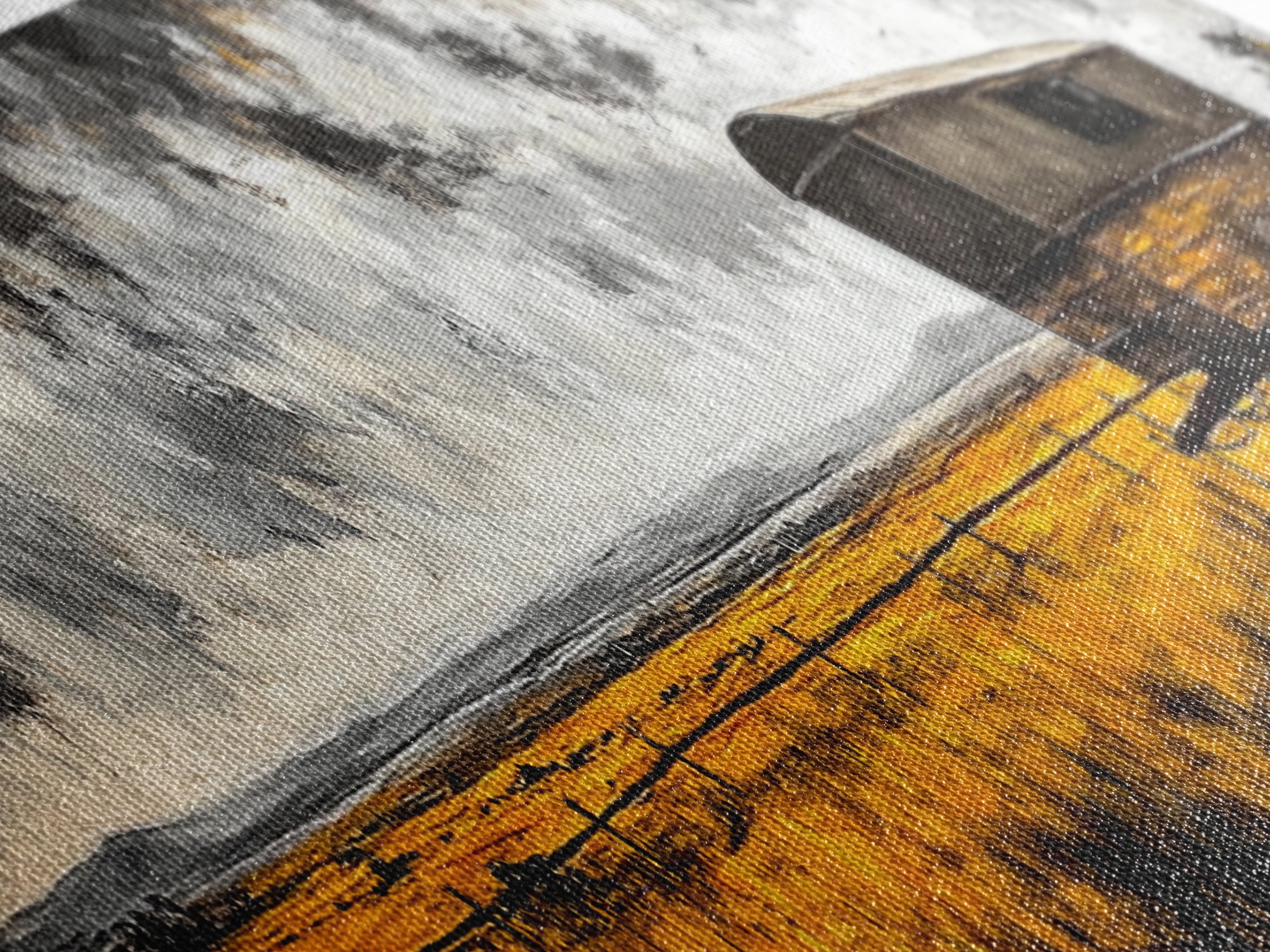 Covered Wagon, rustic art, farmhouse art, smoky mountain art, extra wide art, gift idea for him, above sofa art, Framed Canvas Print