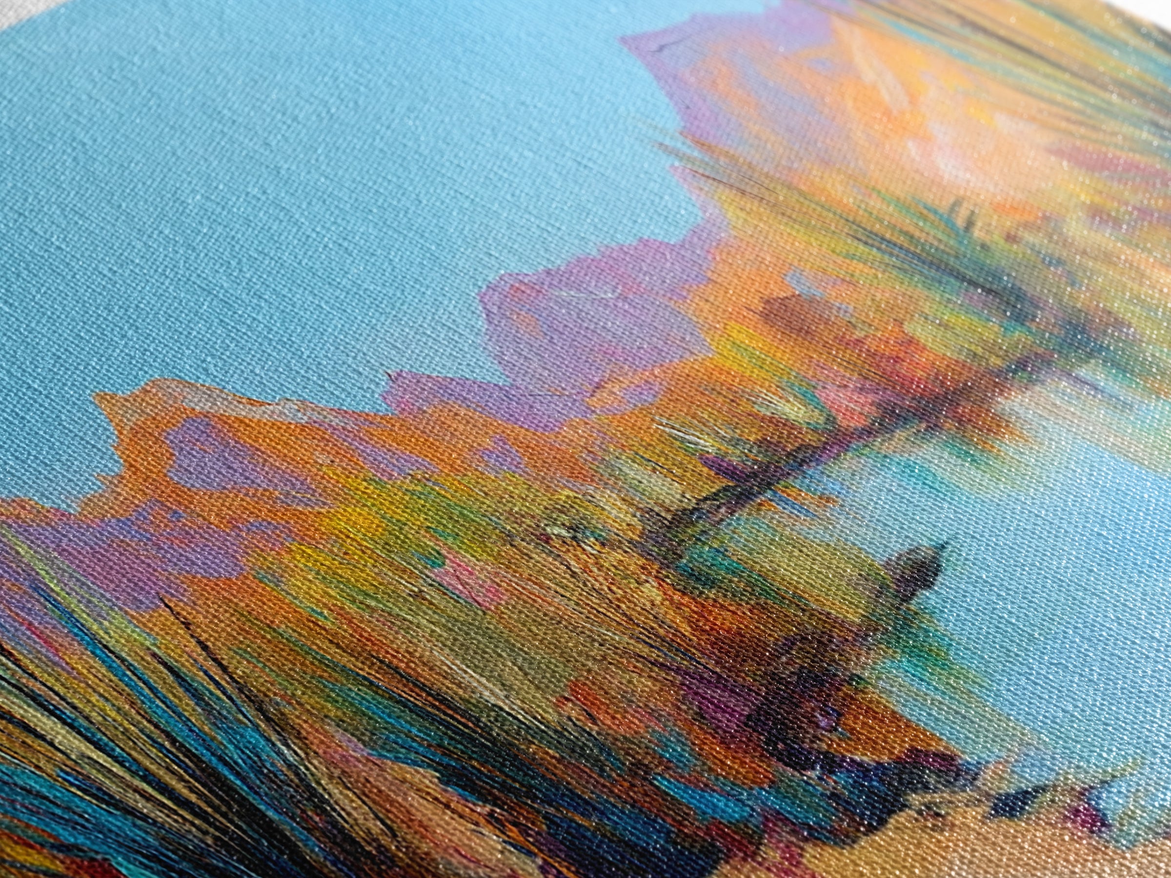 Coastal Landscape Art, Framed Canvas Print, Extra Wide Art, Lake Tahoe Art, Living Room Art, Panoramic Painting, Rustic Decor, Above Sofa Art