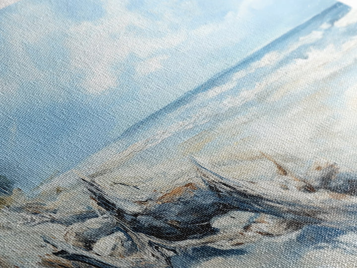 Coastal Decor, Framed Canvas Print, Nautical Painting, Seascape Painting, Rustic Wall Art, Extra Wide Art, Living Room Art, Above Couch Art