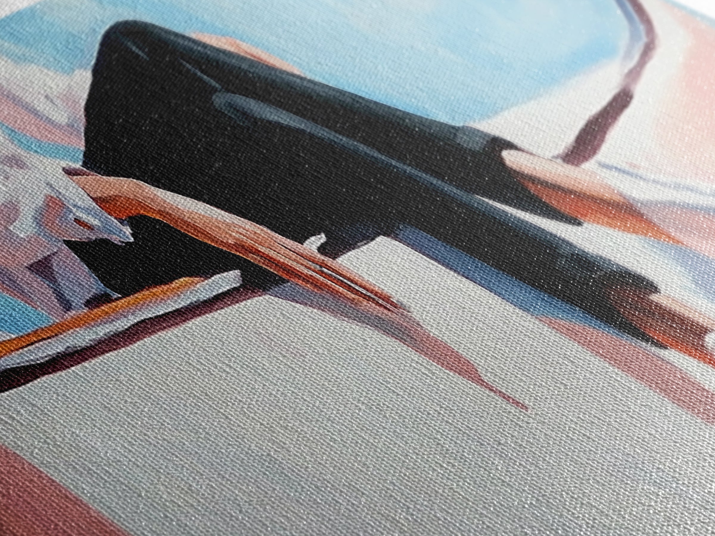 Coastal cowgirl, beach aesthetic, nautical decor, minimalist art, pastel painting, extra wide art, framed canvas print, surf wall art