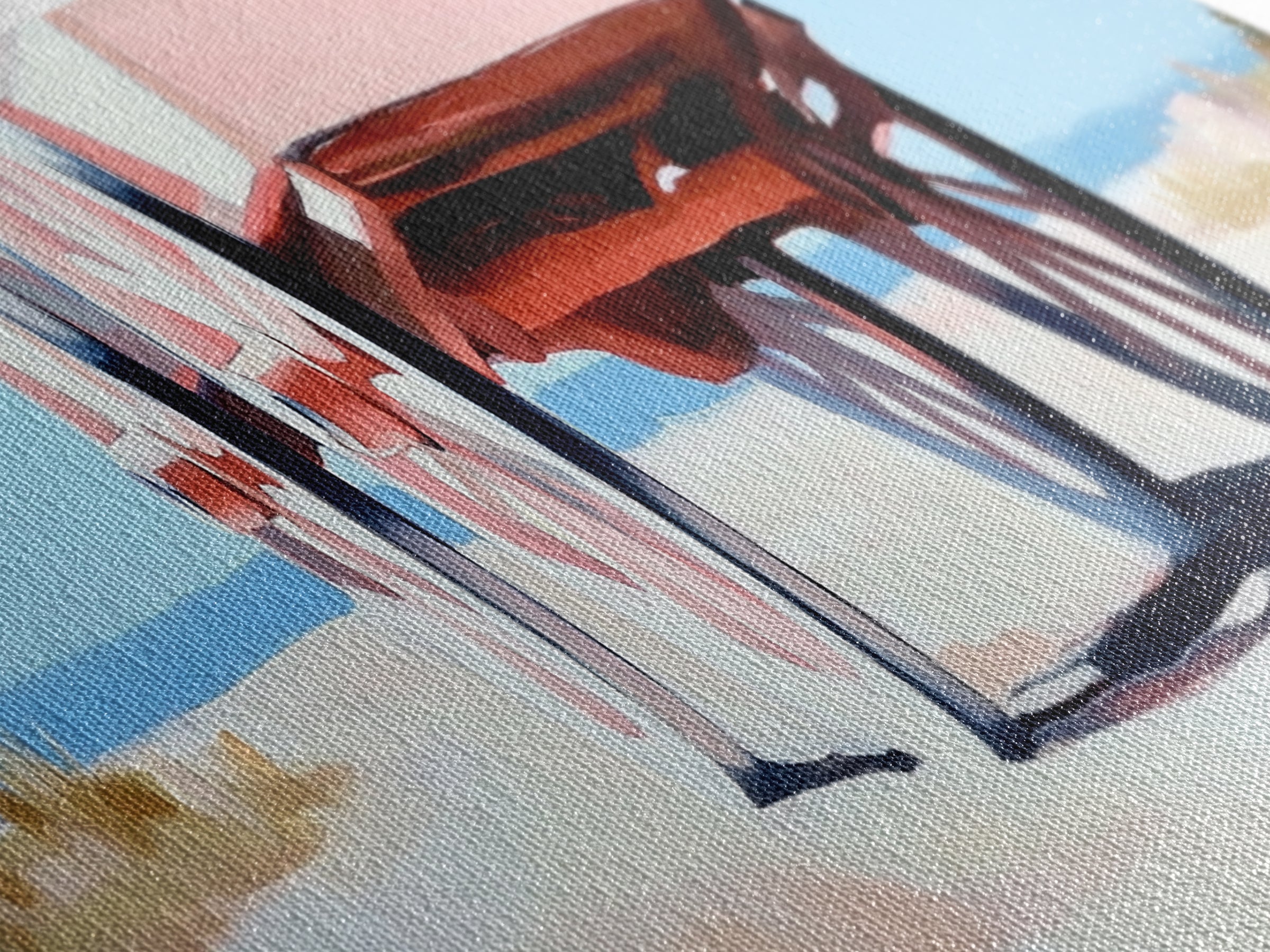 Desert Wagon, rustic western art, cowboy decor, boho wagon painting, farmhouse wall art, extra wide panoramic art, framed canvas print